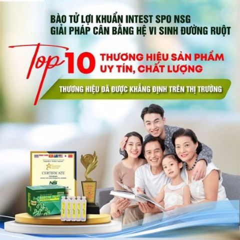 Bào Tử Lợi Khuẩn Intest Spo Plus - Hỗ Trợ Tiêu Hóa và Cân Bằng Hệ Vi Sinh Đường Ruột - Sản Phẩm Nguyên Sinh Group 10ml