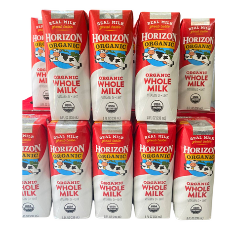 Thùng 18 Hộp Sữa Tươi Horizon Nước, Horizon Organic Whole Milk Của Mỹ
