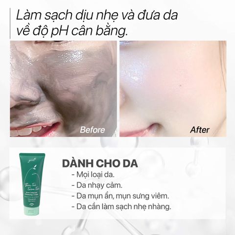 Sữa Rửa Mặt Than Tre Tràm Trà GUO - Làm Sạch Dịu Nhẹ, Kháng Khuẩn, Phục Hồi Da Nhạy Cảm, Giúp Kiềm Dầu, Chống Mụn