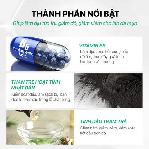 Sữa Rửa Mặt Than Tre Tràm Trà GUO - Làm Sạch Dịu Nhẹ, Kháng Khuẩn, Phục Hồi Da Nhạy Cảm, Giúp Kiềm Dầu, Chống Mụn