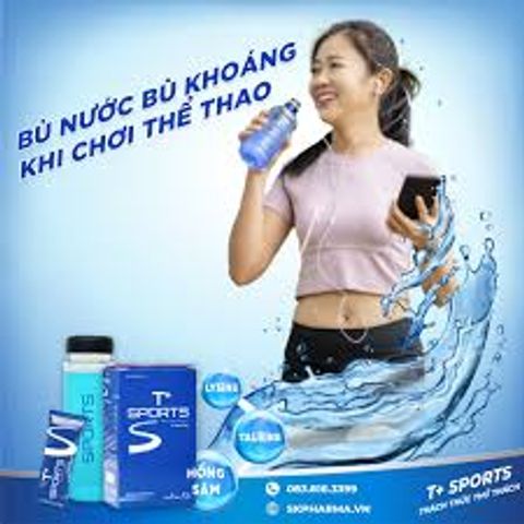 T+Sports Thức uống thể thao bổ sung năng lượng - Hộp 20 gói