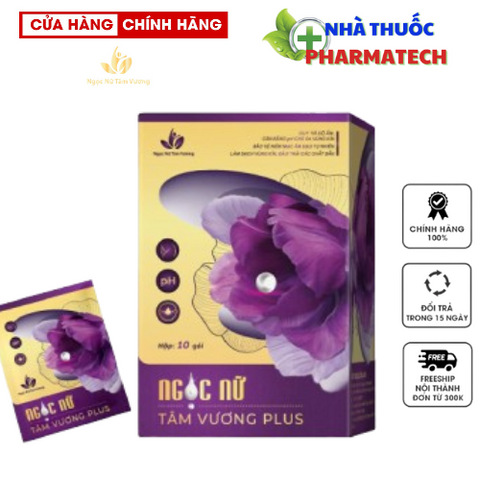 Viên đặt phụ khoa Ngọc Nữ Tâm Vương Plus (Mẫu Mới Hộp 10 Viên)
