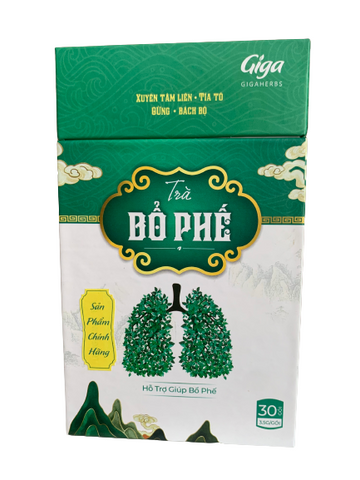 Trà Túi Lọc Bổ Phế GIGAHERBS Thanh Nhiệt, Bổ Phế, Long Đờm, Giảm Ho Hiệu Quả (Hộp 30 túi lọc)