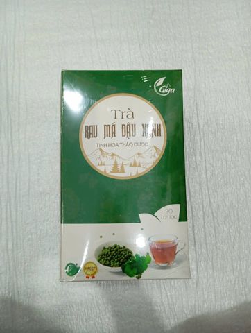 Trà túi lọc Rau Má Đậu Xanh GiGa bổ thận, thải độc mát gan - Hộp 90 gói