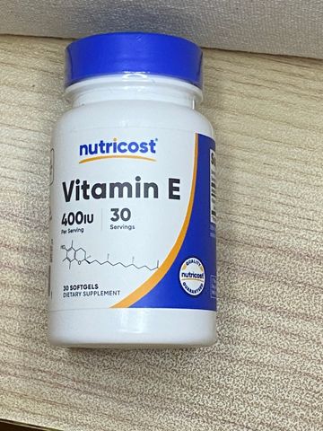 Viên uống Vitamin E 400IU Nutricost - Bổ sung chống lão hóa, duy trì sức khỏe da và mắt - Hỗ trợ cải thiện thị lực và sức mạnh cơ bắp