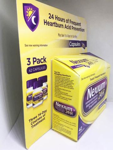 Nexium 24HR Giảm Đau Dạ Dày và Ợ Nóng - Viên Uống Hỗ Trợ Tiêu Hóa Hiệu Quả 42 Viên (3 Hộp x14 Viên)