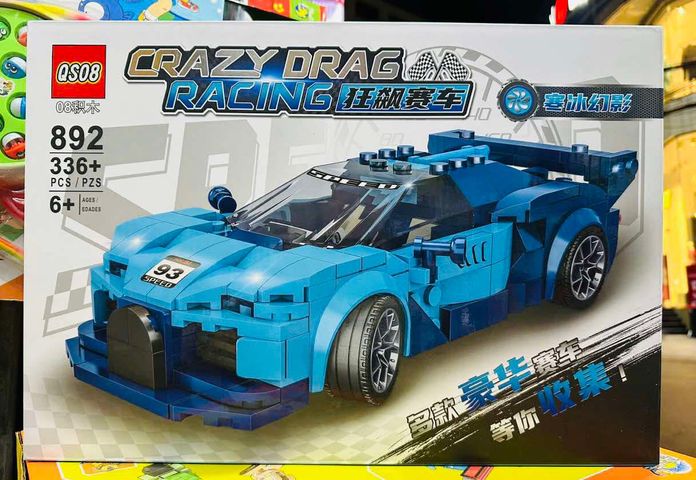 Xe Ô Tô Đua Lắp Ráp Crazy Drag Racing - Bộ Đồ Chơi Lego 4 Phân Loại QS08 892 893 894 895 Cho Trẻ Em