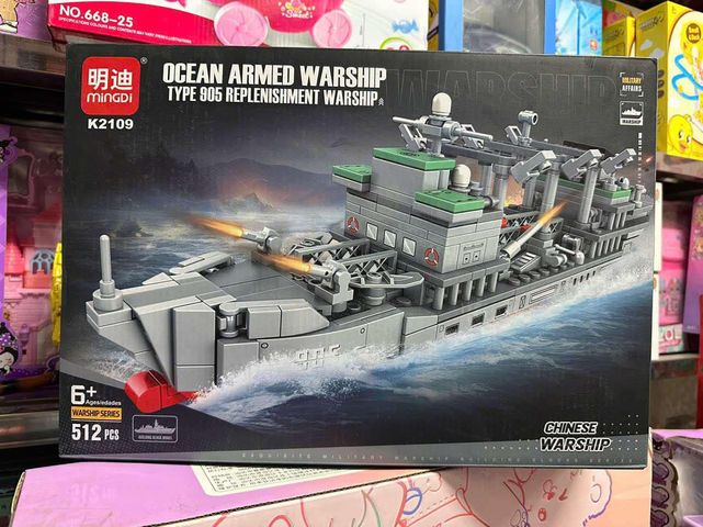 Đồ chơi lắp ráp mô hình tàu chiến K2109 Ocean Armed Warship