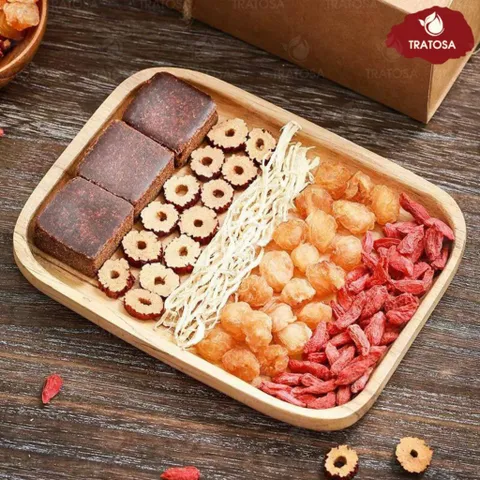 Trà gừng táo đỏ đường nâu Tratosa giúp giảm đau bụng kinh, bổ máu