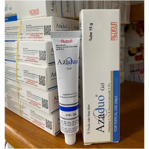 Gel Trị Mụn Trứng Cá Nhẹ Azaduo 15g - Giảm Viêm, Ngăn Ngừa Mụn Mới Từ Medisun