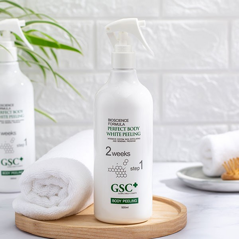 Tẩy Da Chết Toàn Thân GSC+ Perfect Body White Peeling 500ml - Chiết Xuất Tự Nhiên, Làm Sáng Da, Chống Oxy Hóa, Phục Hồi Da Mịn Màng