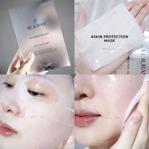 Mặt Nạ Cấp Ẩm Rejuran Skin Protection Mask 27ml - Phục Hồi Da Nhạy Cảm, Giàu Tế Bào Gốc Cá Hồi và Hyaluronic Acid, Hộp 5 Miếng