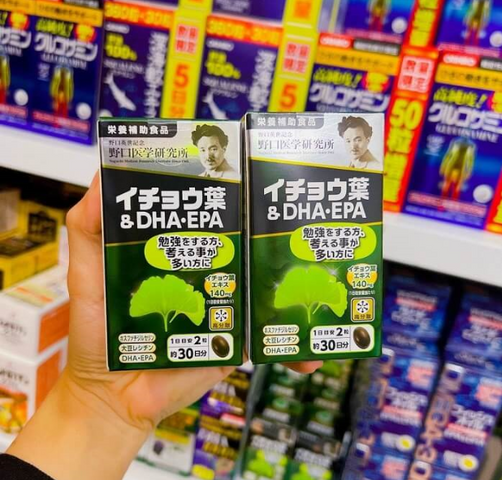 Viên uống bổ não DHA EPA Ginkgo Ultra Noguchi 60 viên - Tăng cường trí nhớ và hỗ trợ tuần hoàn não từ Nhật Bản