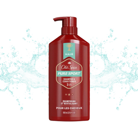 Dầu Gội Xả 2in1 Pure Sport Old Spice 650ML USA Mẫu Mới 