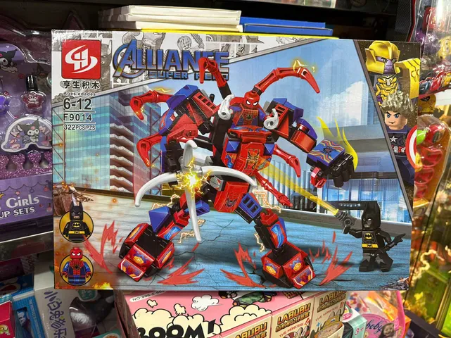 Đồ Chơi Lắp Ráp F9014-3 Spider-Man và Batman - Bộ Siêu Anh Hùng Alliance Lego - Quà Tặng Cho Fan Marvel DC