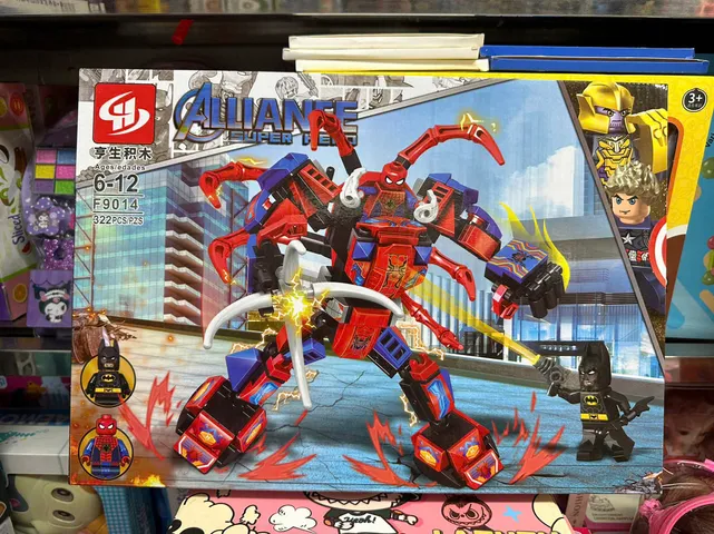 Đồ Chơi Lắp Ráp F9014-3 Spider-Man và Batman - Bộ Siêu Anh Hùng Alliance Lego - Quà Tặng Cho Fan Marvel DC