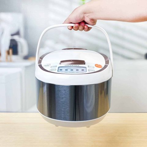 Nồi Cơm Điện Tử LocknLock EJR351BRW 1.8L - Nấu Cơm Thông Minh, Chống Dính, Thiết Kế Tiện Lợi cho Gia Đình 4-6 Người