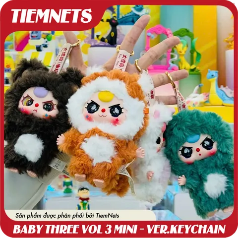 MÔ HÌNH BLIND BOX BABY THREE VOL 3 MINI - VERSION KEYCHAIN - CHÍNH HÃNG DOUMI