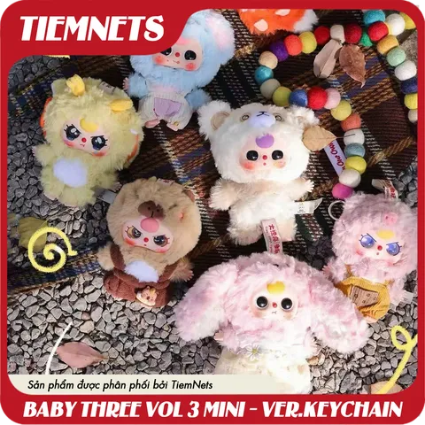 MÔ HÌNH BLIND BOX BABY THREE VOL 3 MINI - VERSION KEYCHAIN - CHÍNH HÃNG DOUMI