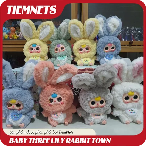 MÔ HÌNH BLIND BOX BABY THREE LILY RABBIT TOWN PLUSH DOLL - CHÍNH HÃNG DOUMI