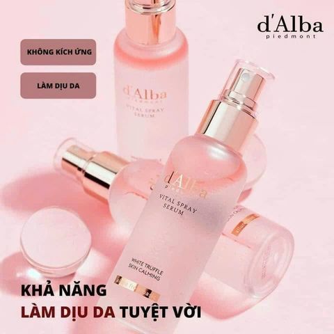 Xịt khoáng D'Alba Piedmont Vital Spray Serum 100ml (Hồng)