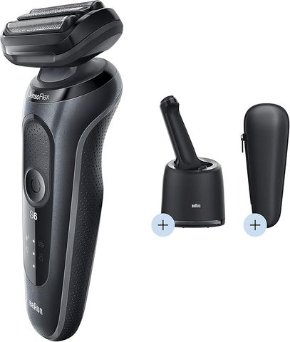 Máy cạo râu Braun Series 6 60-N7000cc - Cạo ướt & Khô, Pin Lithium-ion, Đầu cạo SensoFlex, Chống nước, Made in Germany