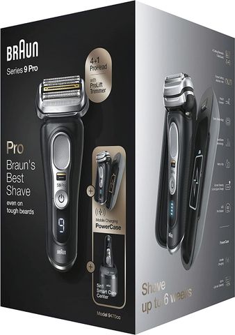 Máy Cạo Râu Điện Braun Series 9 Pro 9470CC Noir - Công Nghệ Cạo Râu Tiên Tiến, Sạc Pin Nhanh và Tính Năng Làm Sạch Thông Minh