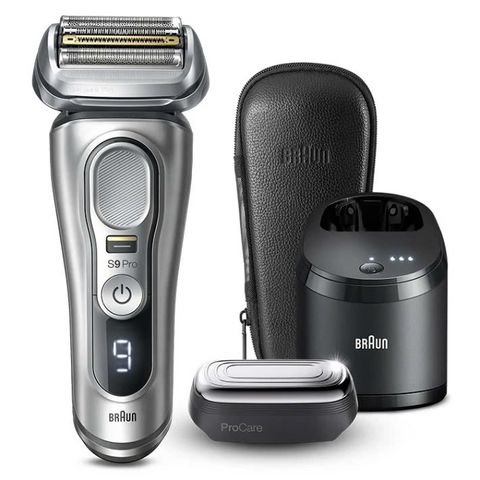 Máy Cạo Râu Điện Braun Series 9 Pro 9487cc - Cạo Râu Sát, Nhẹ Nhàng, Công Nghệ Sonic - Trạm Clean & Charge 5 trong 1, Phù Hợp Cho Mọi Loại Râu