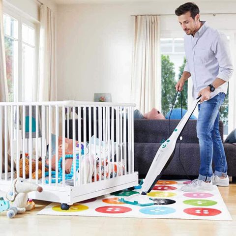 Cây Lau Nhà Hơi Nước Leifheit Clean Tenso - Công Nghệ Uống Nước Nóng, Diệt Khuẩn 99,99% Cho Sàn Đá, Gỗ, Thảm - Tiện Dụng, Dễ Sử Dụng