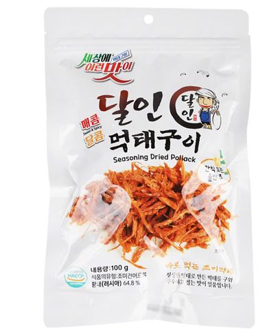 Cá Khô Minh Thái Hàn Quốc Gói 100g - Món Ăn Liền Giàu Protein, Thích Hợp Kết Hợp Với Đồ Uống, Hương Vị Truyền Thống Không Cay