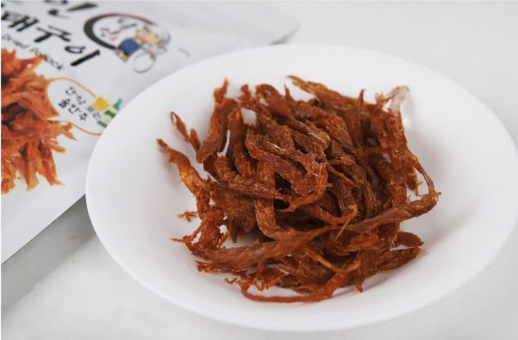 Cá Khô Minh Thái Hàn Quốc Gói 100g - Món Ăn Liền Giàu Protein, Thích Hợp Kết Hợp Với Đồ Uống, Hương Vị Truyền Thống Không Cay