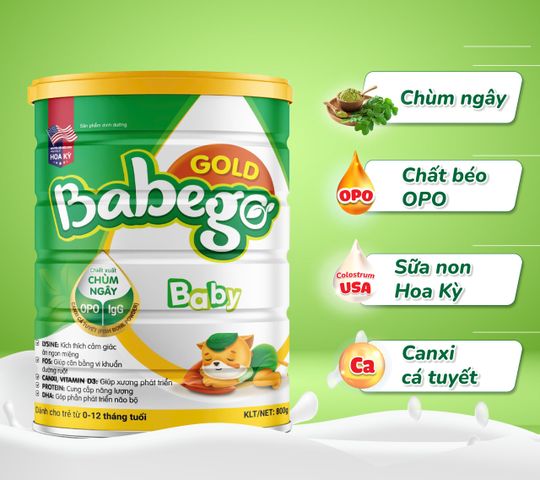 Sữa Babego Gold 800g Giúp Bổ Sung Dinh Dưỡng Cho Trẻ Từ 0-12 tháng