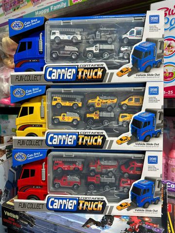 Xe Tải Lớn Chở 6 Xe Nhỏ - Đồ Chơi Trẻ Em Có Đường Trượt, Giao Màu Ngẫu Nhiên - Container Carrier Truck 818