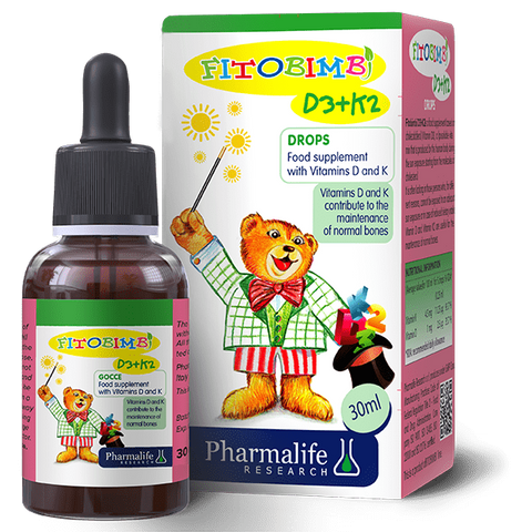 Siro Fitobimbi D3K2 cho Bé - Chai 30ml Hỗ Trợ Hấp Thu Canxi, Giúp Xương Răng Chắc Khỏe, Vitamin D3 và K2 Bổ Sung