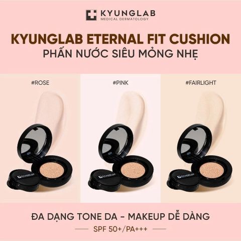 Cushion KyungLab 2024 - Phấn Nền Che Khuyết Điểm Tự Nhiên, SPF 50+, Màu Hồng 14g, Hiệu Ứng Rạng Rỡ 24h
