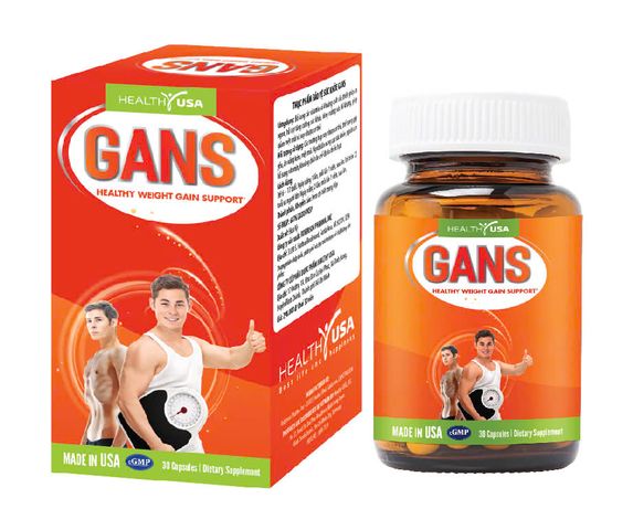 Viên uống bổ sung dinh dưỡng GANS - Hỗ trợ tăng cân, cải thiện sức khỏe, nhập khẩu Mỹ, 30 viên