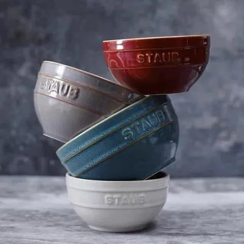 Set 4 Bát Phở Staub Cao Cấp 17cm - Bát Ăn Bún Phở Sang Trọng, Chất Liệu Gốm Chịu Nhiệt, Quà Tặng Ý Nghĩa Dịp Tết