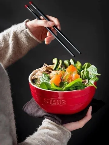 Set 4 Bát Phở Staub Cao Cấp 17cm - Bát Ăn Bún Phở Sang Trọng, Chất Liệu Gốm Chịu Nhiệt, Quà Tặng Ý Nghĩa Dịp Tết