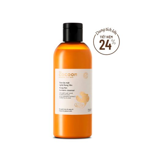 Sữa Rửa Mặt Nghệ Hưng Yên Cocoon 310ml - Sáng Da, Mờ Thâm, Dưỡng Ẩm, Chiết Xuất Thiên Nhiên