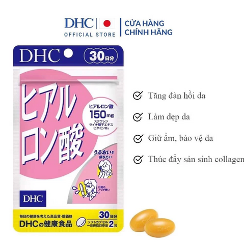 Viên Uống Cấp Nước DHC Hyaluronic Acid 30 Ngày - Thực Phẩm Bổ Sung Dưỡng Ẩm, Giúp Da Căng Mịn và Đàn Hồi