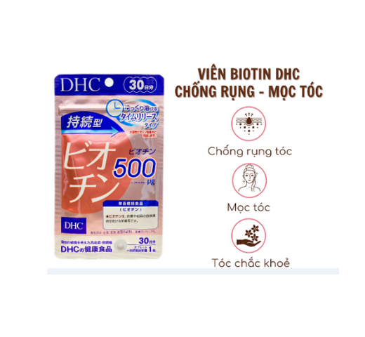 Viên uống ngăn rụng tóc DHC Biotin 30 ngày - Bổ sung vitamin B7 cho tóc dày khỏe và nuôi dưỡng da, móng chắc chắn