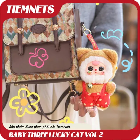 MÔ HÌNH BLIND BOX BABY THREE LUCKY CAT V2 - REALLY LOVE YOU - CHÍNH HÃNG DOUMI