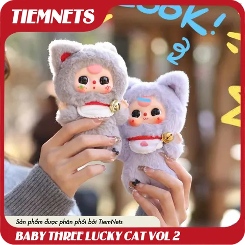 MÔ HÌNH BLIND BOX BABY THREE LUCKY CAT V2 - REALLY LOVE YOU - CHÍNH HÃNG DOUMI
