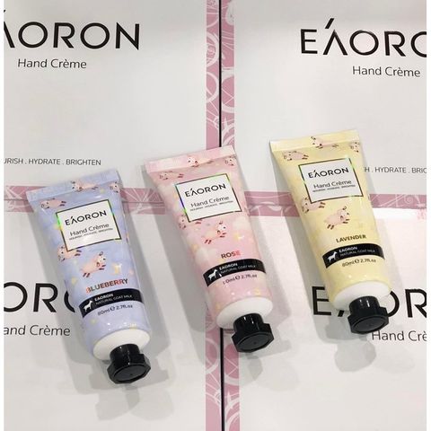 Set Kem Dưỡng Da Tay Eaoron Hand Creme 80ml - Bộ 3 Mùi Hoa Hồng, Việt Quất, Lavender - Chăm Sóc Da Tay Mềm Mại, Ngăn Lão Hóa