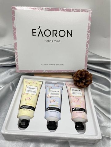 Set Kem Dưỡng Da Tay Eaoron Hand Creme 80ml - Bộ 3 Mùi Hoa Hồng, Việt Quất, Lavender - Chăm Sóc Da Tay Mềm Mại, Ngăn Lão Hóa