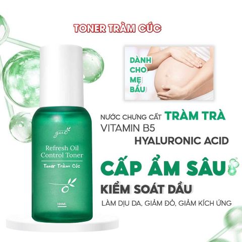 Toner Tràm Trà Hoa Cúc GUO - Nước Hoa Hồng Cấp Ẩm Cho Bà Bầu, Chống Mụn, Giảm Đổ Dầu, Hyaluronic Acid 100ml