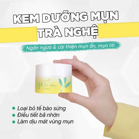 Kem Trị Mụn Trà Nghệ GUO Cho Bà Bầu - Giảm Sưng, Mờ Thâm, Dưỡng Ẩm 30g - An Toàn, Hiệu Quả Cho Da Nhạy Cảm