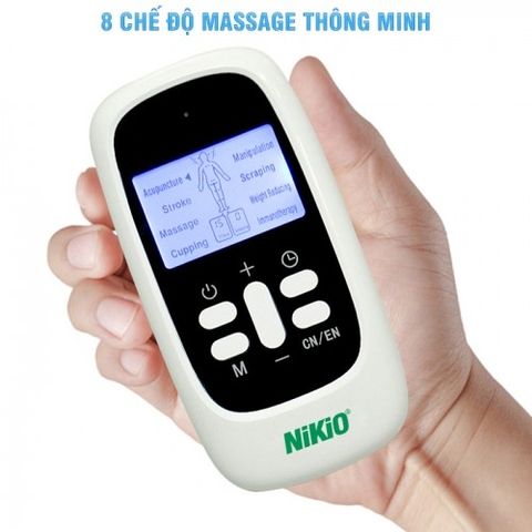 Máy Massage Xung Điện Nikio NK-100 - 4 Miếng Dán, 8 Chế Độ Massage, Pin Sạc Tiện Lợi, Giúp Thư Giãn Cơ Thể và Cải Thiện Sức Khỏe