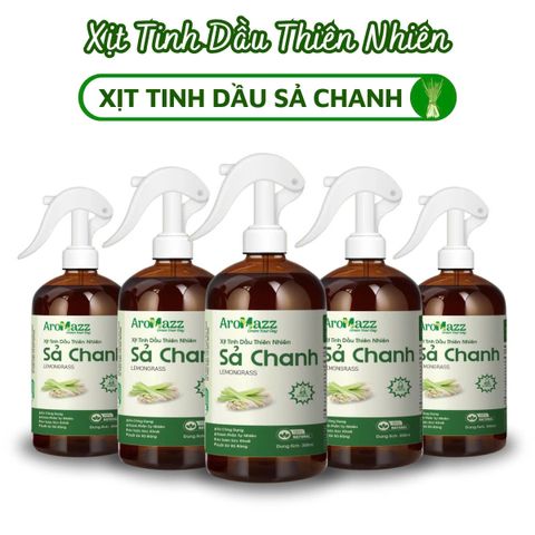 Xịt Tinh Dầu Thiên Nhiên AroMazz 300ml - Khử Mùi, Thơm Phòng, Không Gian Sống Tươi Mát, Nhiều Mùi Hương Sả Chanh, Oải Hương, Vỏ Quế