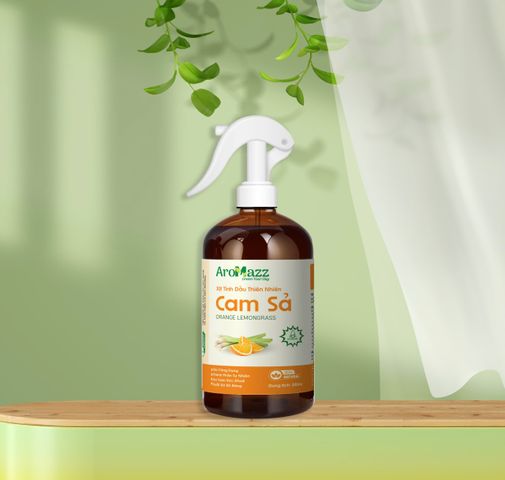 Xịt Tinh Dầu Thiên Nhiên AroMazz 300ml - Khử Mùi, Thơm Phòng, Không Gian Sống Tươi Mát, Nhiều Mùi Hương Sả Chanh, Oải Hương, Vỏ Quế